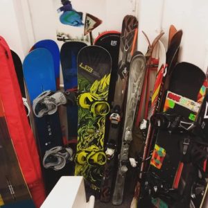 snowboards