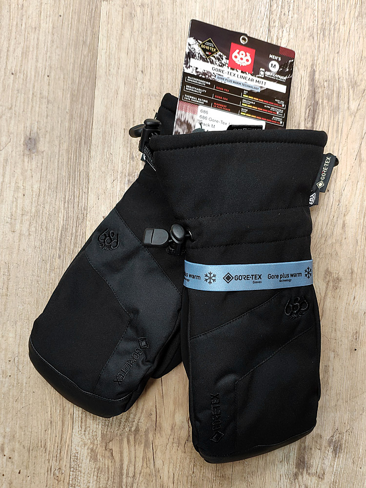 686 Gore-Tex Linear Mitts- Black