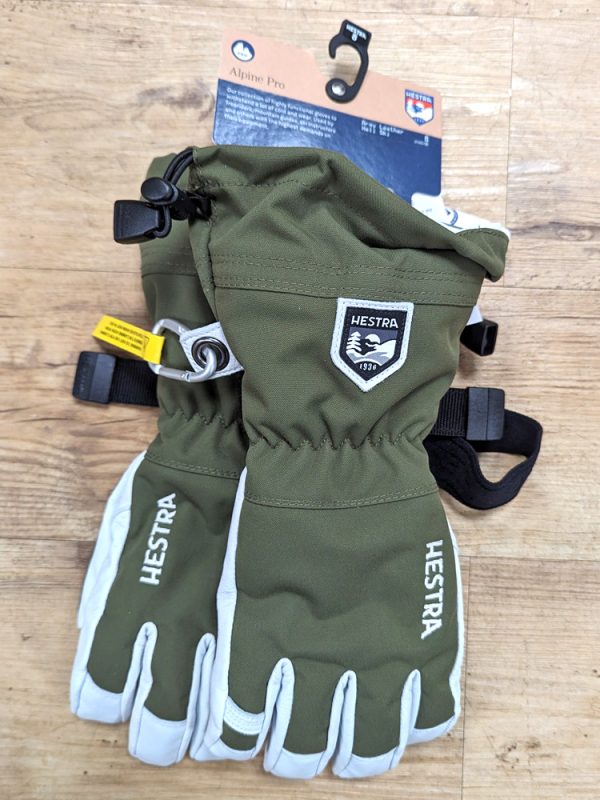 HESTRA Army Leather Heli Ski Junior Handschuh – Wasserdicht, Mit Ziegenleder, Abnehmbarem Innenfutter, Für Kinder, Größe 6, Schwarz