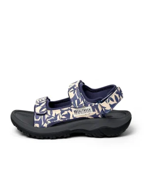 Walkabout Balance - Womens Floral Hiking Sandal - Blue