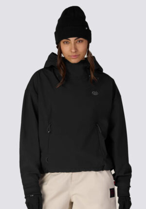 686 Women's Waterproof Team Crop Hoody - Black