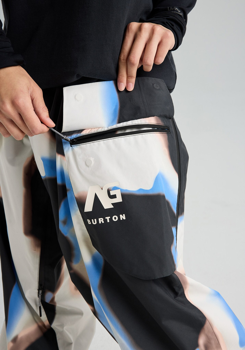 Burton AG Gore-Tex Flyrail 2L Pant - Large Acidic Watercolour - Image 3