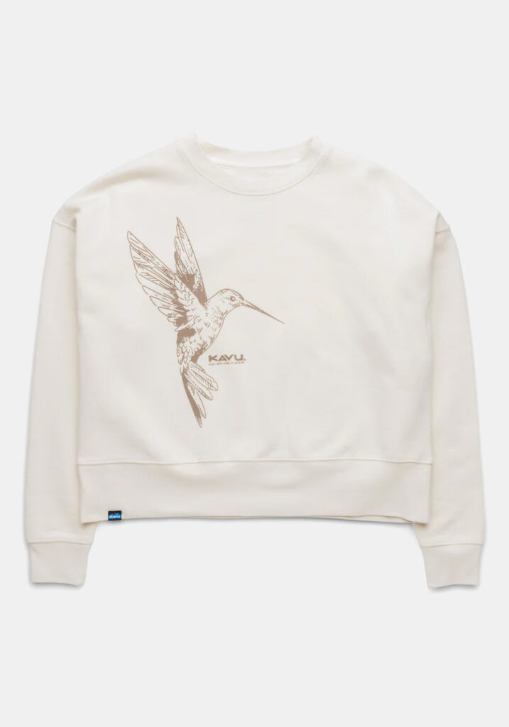 Kavu Crew Crop Sweatshirt - Hummingbird Cloud