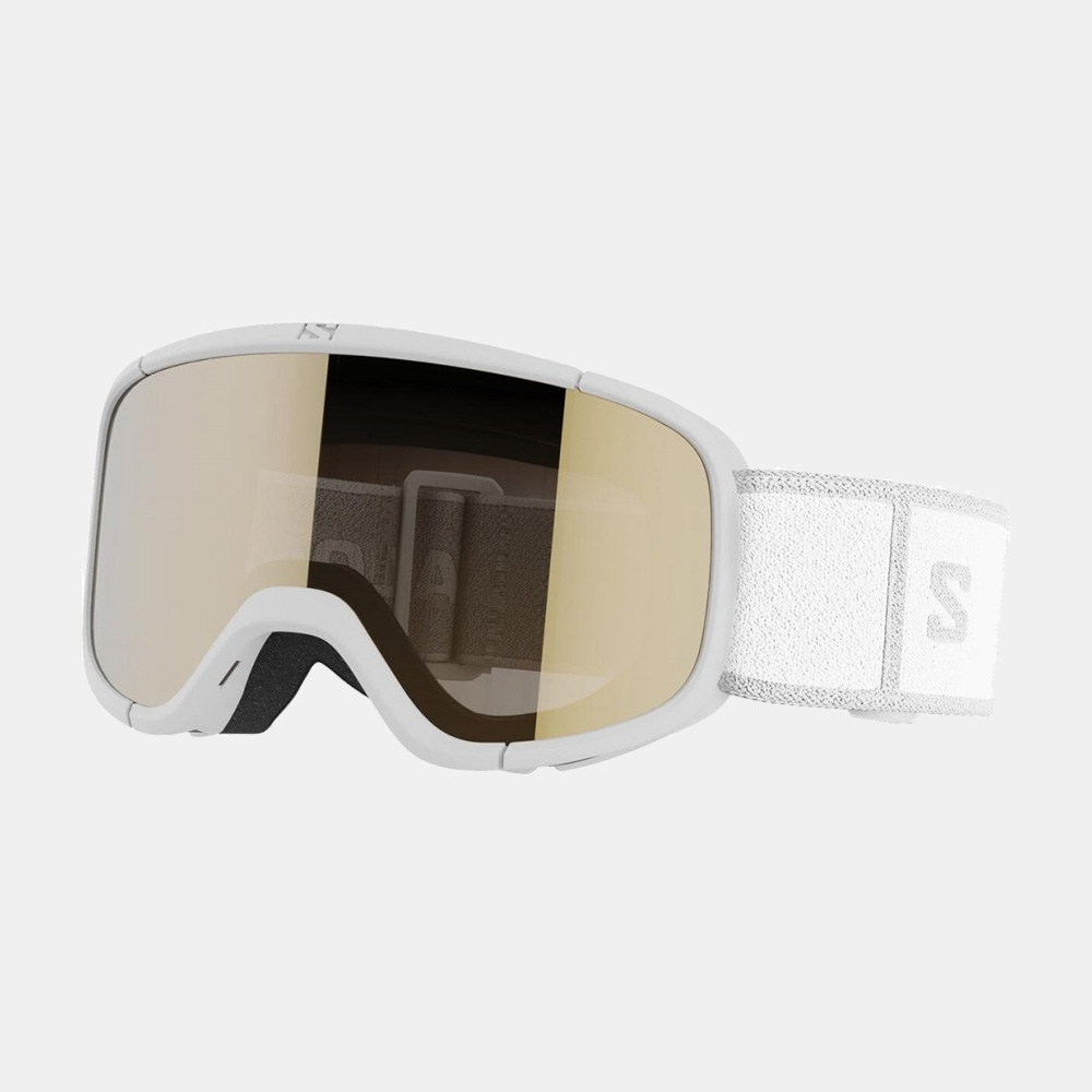 Salomon Lumi Access Kids Snow Goggles - White/Flash Gold