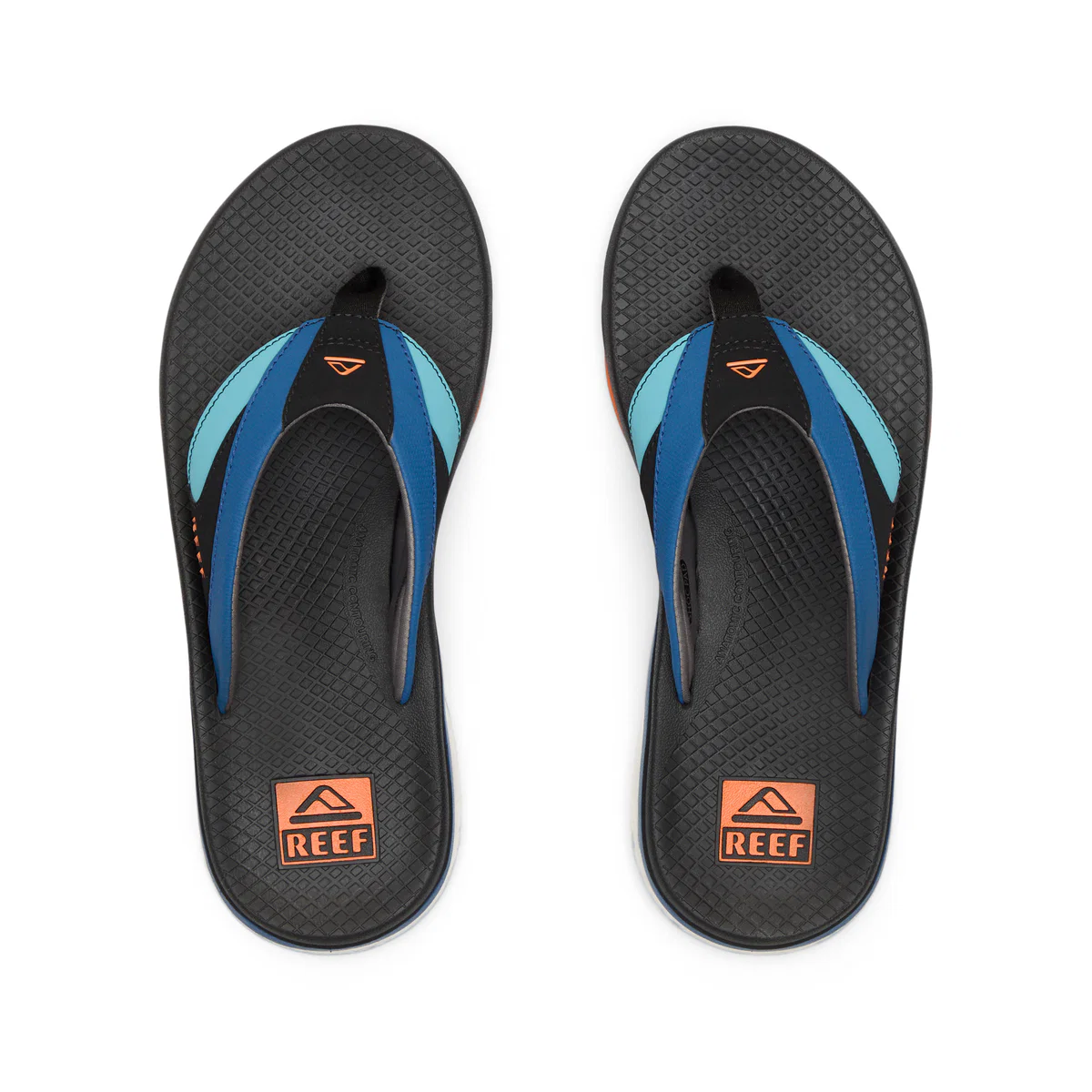 Reef Fanning+ Flipflops 2026 - Blue/Black/Orange - Image 2