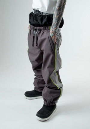 Brethren Apparel Baseline Trackpant - Charcoal/Voltage