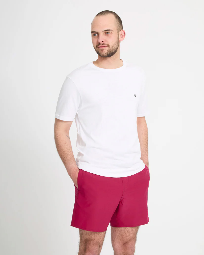 Volcom Lido Solid Trunk 16" Boardshorts - Sangria - Image 3