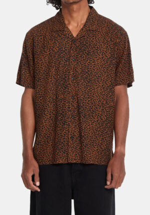 Volcom Utopias Print Shirt - Brown Horn