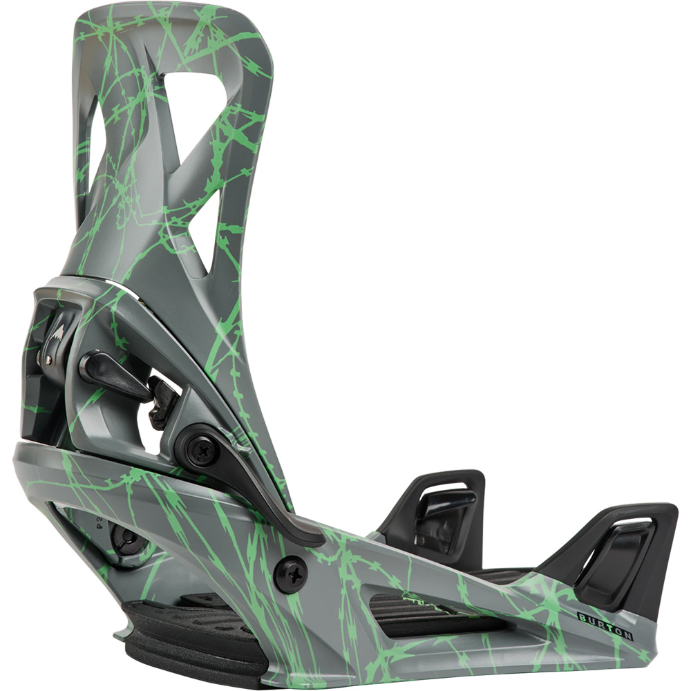 Burton Mens Step On Re:Flex Bindings 2027 - Gray/Green Voltage