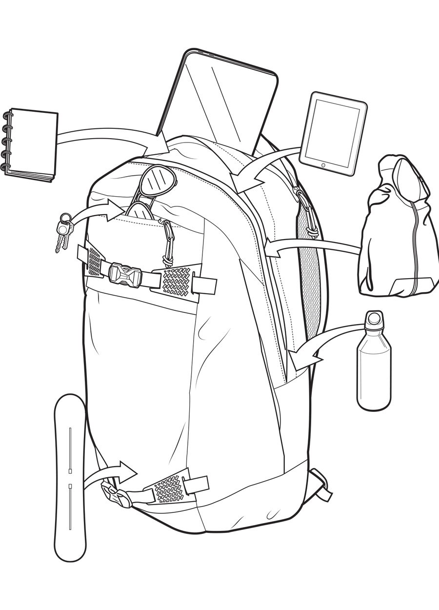 Burton Day Hiker 30L Backpack - Gotham Grey - Image 2