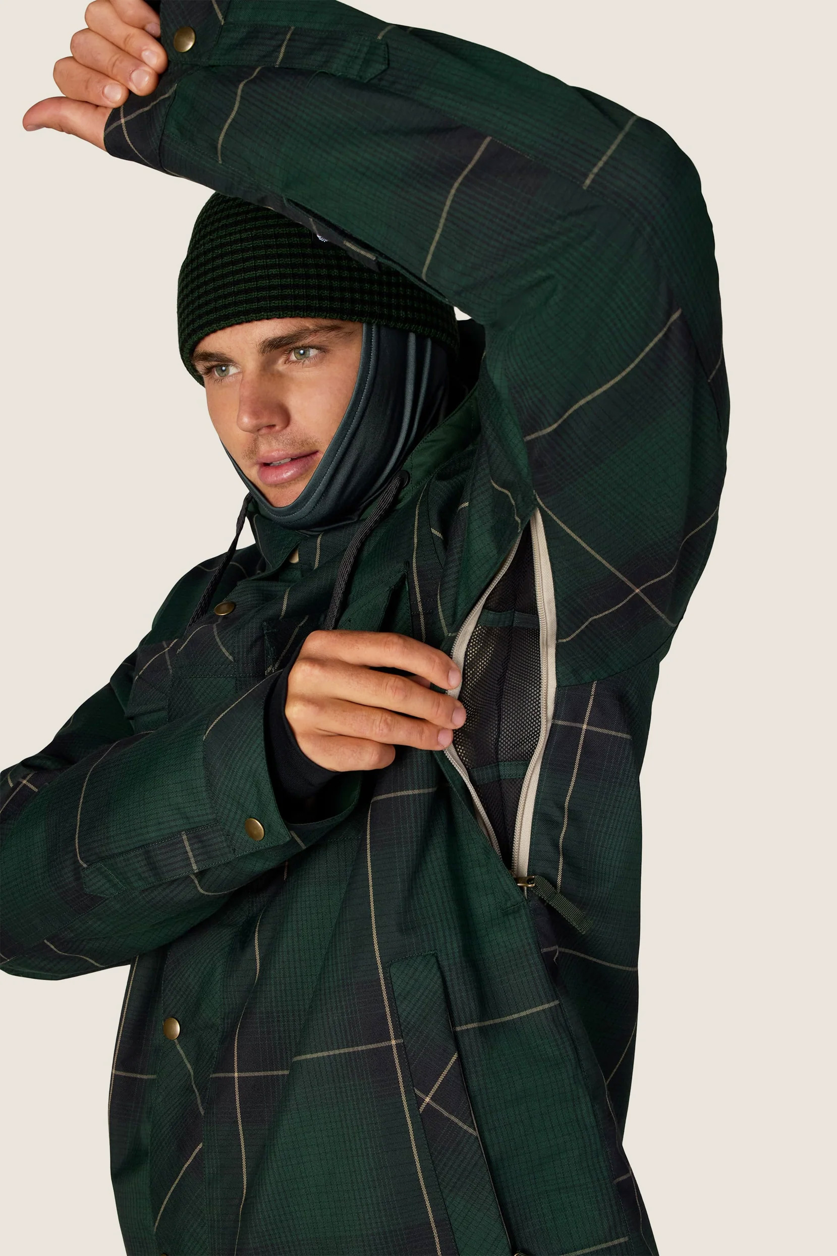 686 Woodland Ins Jacket - Moss Green Plaid - Image 5