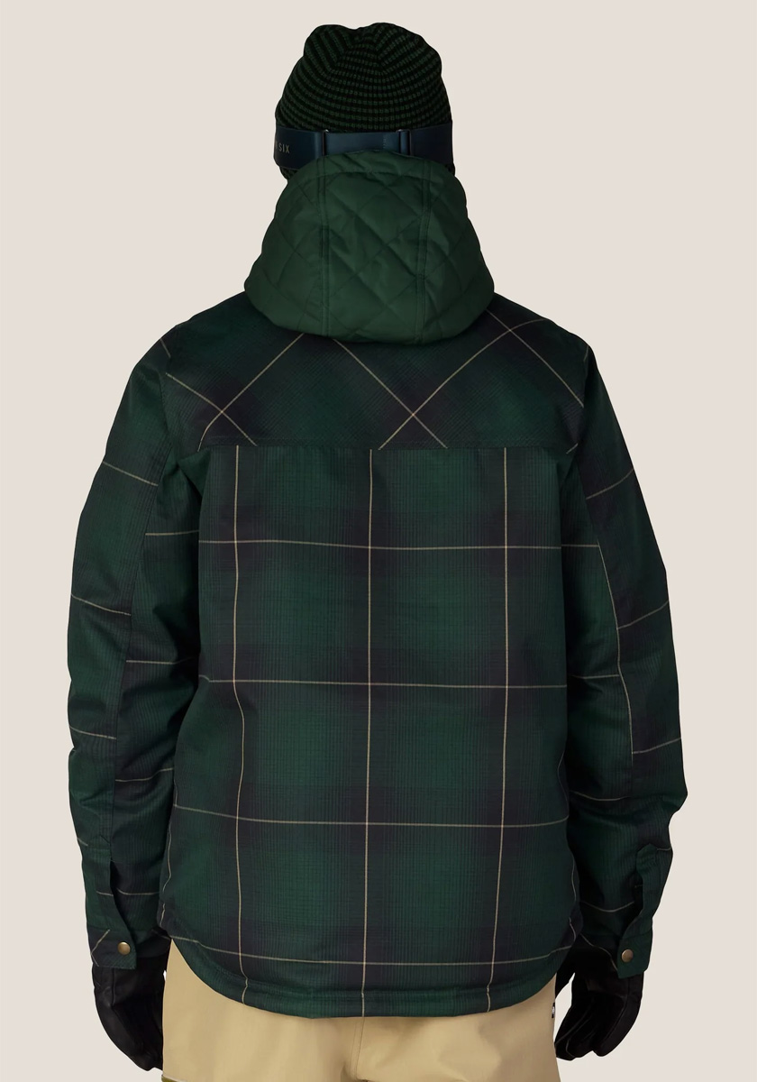 686 Woodland Ins Jacket - Moss Green Plaid - Image 3