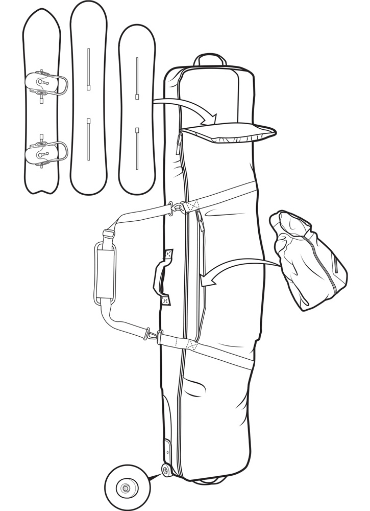 Burton Wheelie Gig Bag - Desert Rock - Image 3