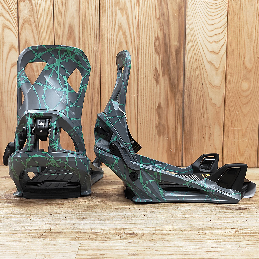 Burton Mens Step On Re:Flex Bindings 2027 - Gray/Green Voltage
