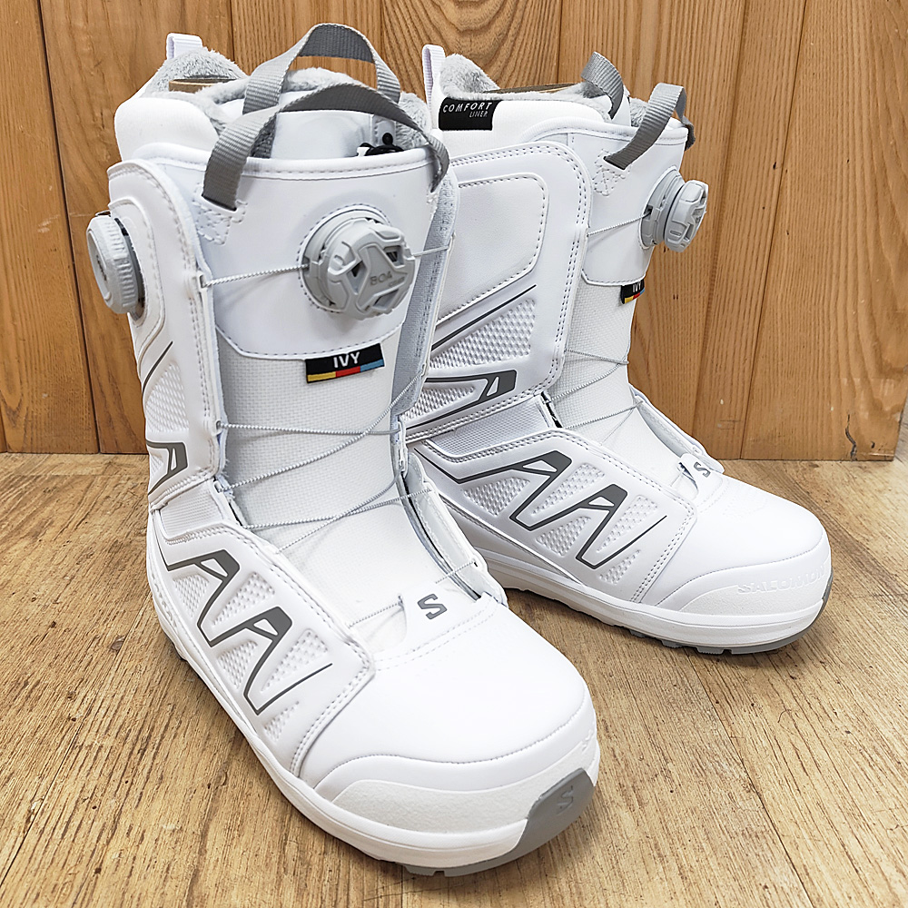 Salomon Womens Ivy Boa SJ Snowboard Boots 2027 - White - Image 2